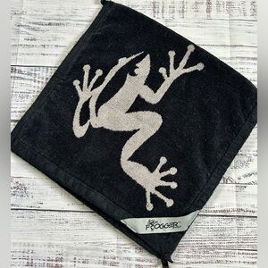 Frogger Amphibian Black Golf Towel